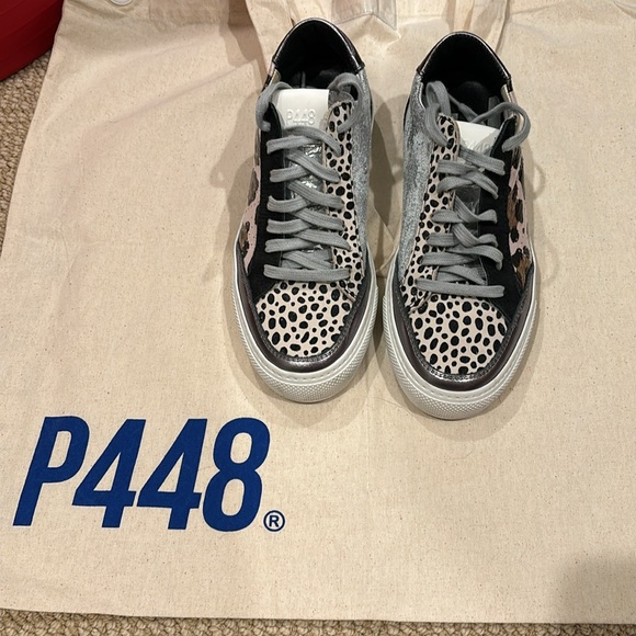 P448 sneakers. Adorable pattern. Comes with bag. Worn 1 time. - Picture 5 of 5